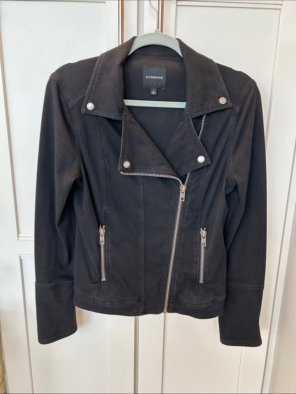 Liverpool Black Asymmetrical Zip Moto Jacket